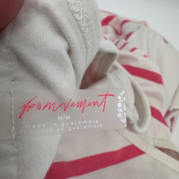 FP Movement Free People Dress Women Medium Hot Shot Striped Print Midi Cotton - Picture 6 of 13